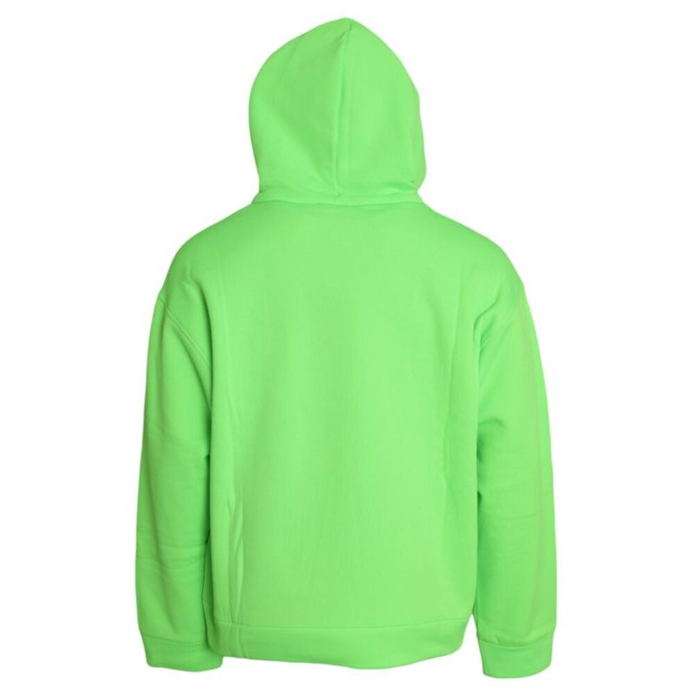 Dolce & Gabbana Cotton Relaxed Fit Hoodie Men Green Sweaters - Picture 2 of 3